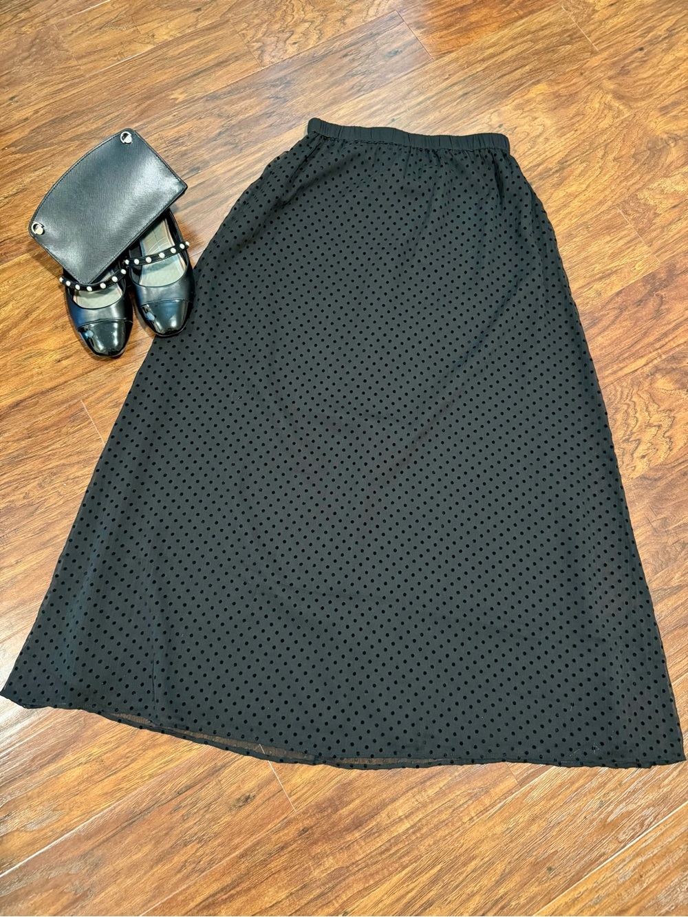 Old Navy Black Swiss Dot Skirt Size XS - NEW